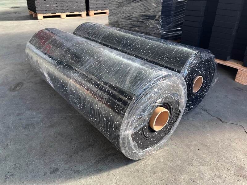 Thermal map showing heat rising through rubber layers